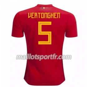 Maillot de Foot Belgique Vertonghen 5 Domicile Coupe du monde 2018